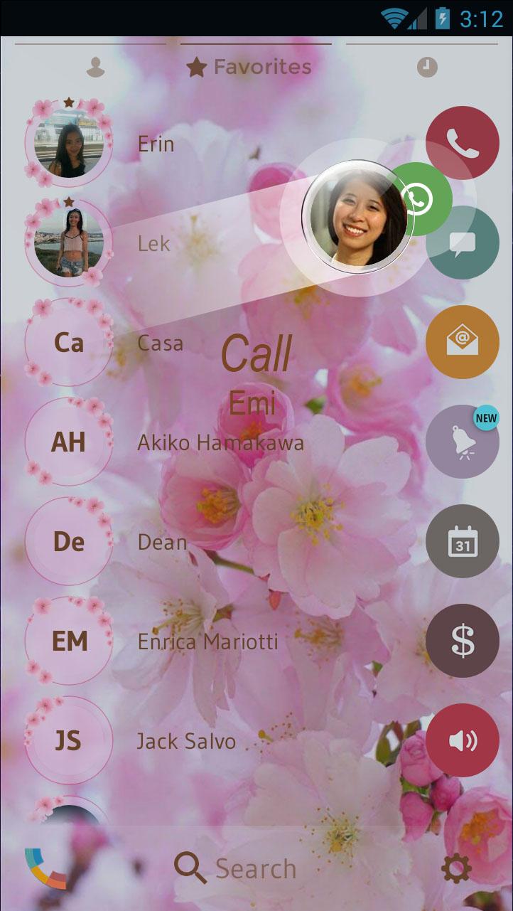 اسکرین شات 5 برنامه Theme Dialer Love Sakura