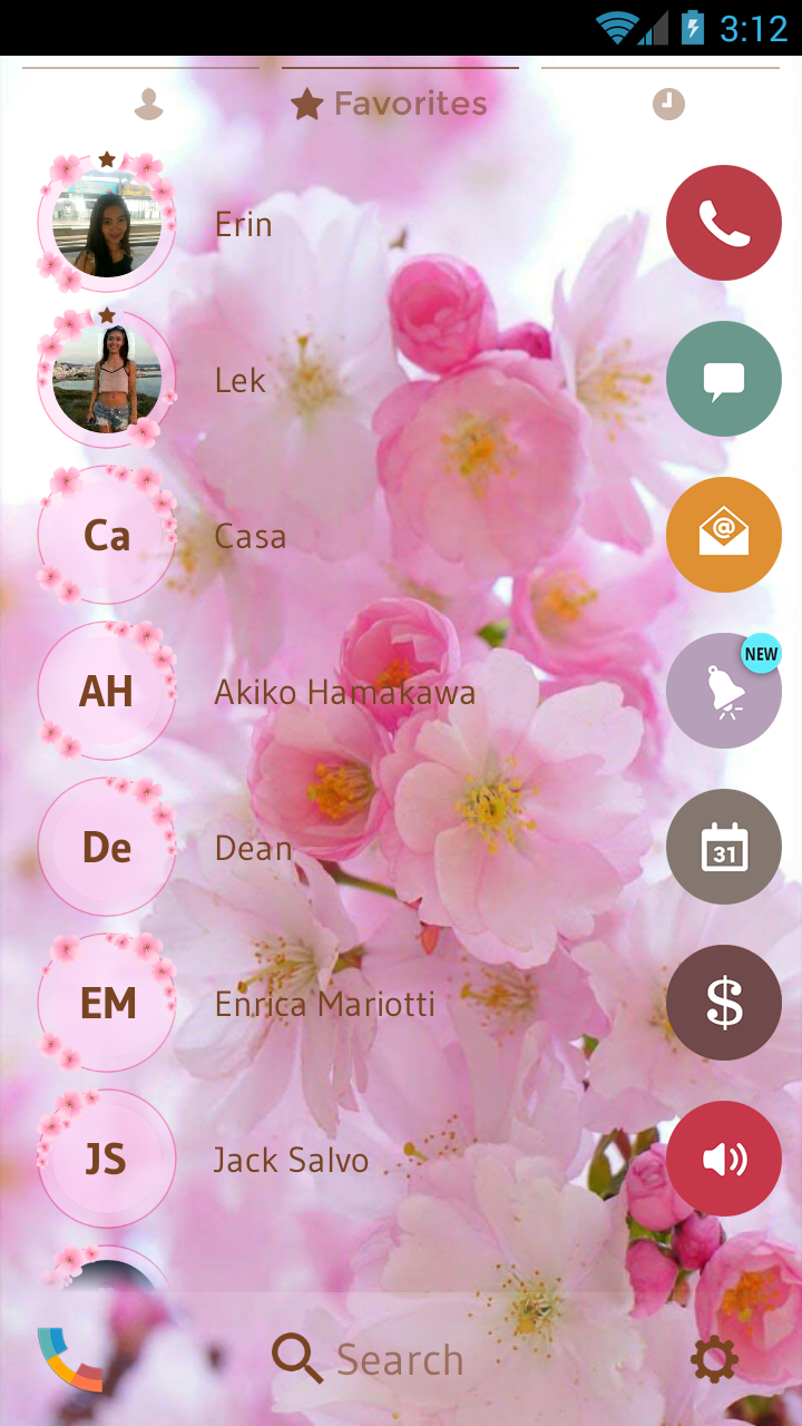 اسکرین شات 4 برنامه Theme Dialer Love Sakura