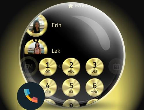 اسکرین شات 6 برنامه Theme Dialer Metal Gold