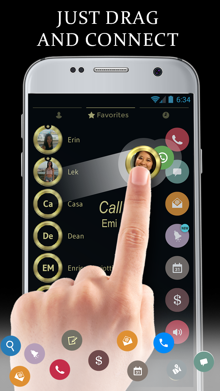 اسکرین شات 3 برنامه Theme Dialer Metal Gold