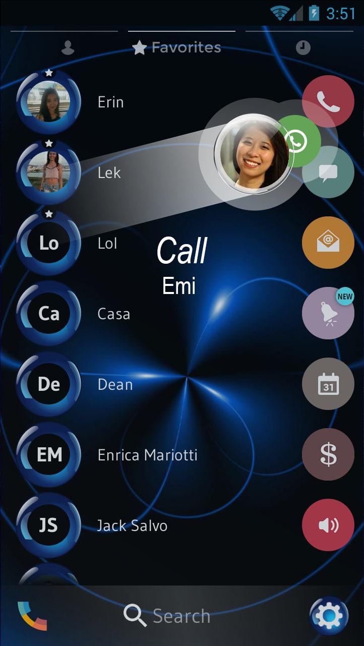 اسکرین شات 5 برنامه Theme Dialer SpheresBlue Drupe