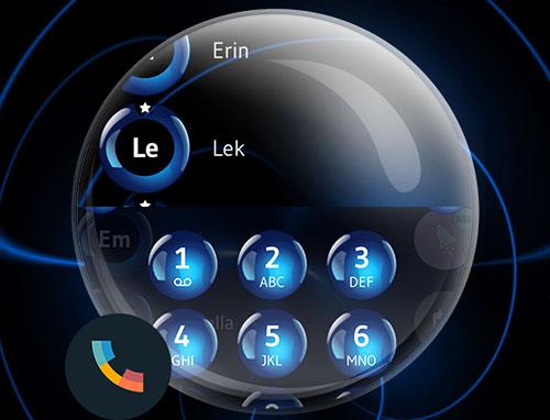 اسکرین شات 6 برنامه Theme Dialer SpheresBlue Drupe