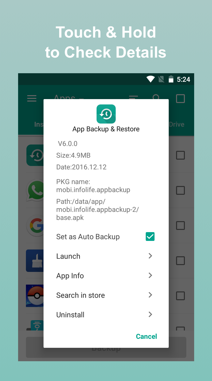 اسکرین شات 7 برنامه Backup & Restore