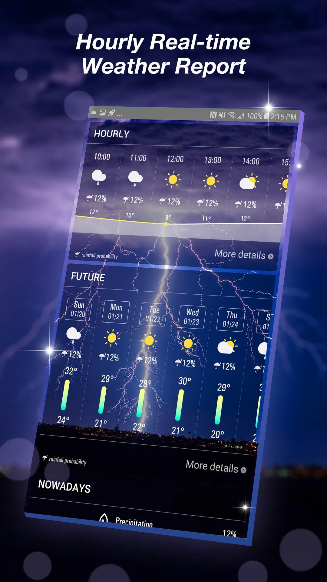 اسکرین شات 3 برنامه Live Weather Forecast App