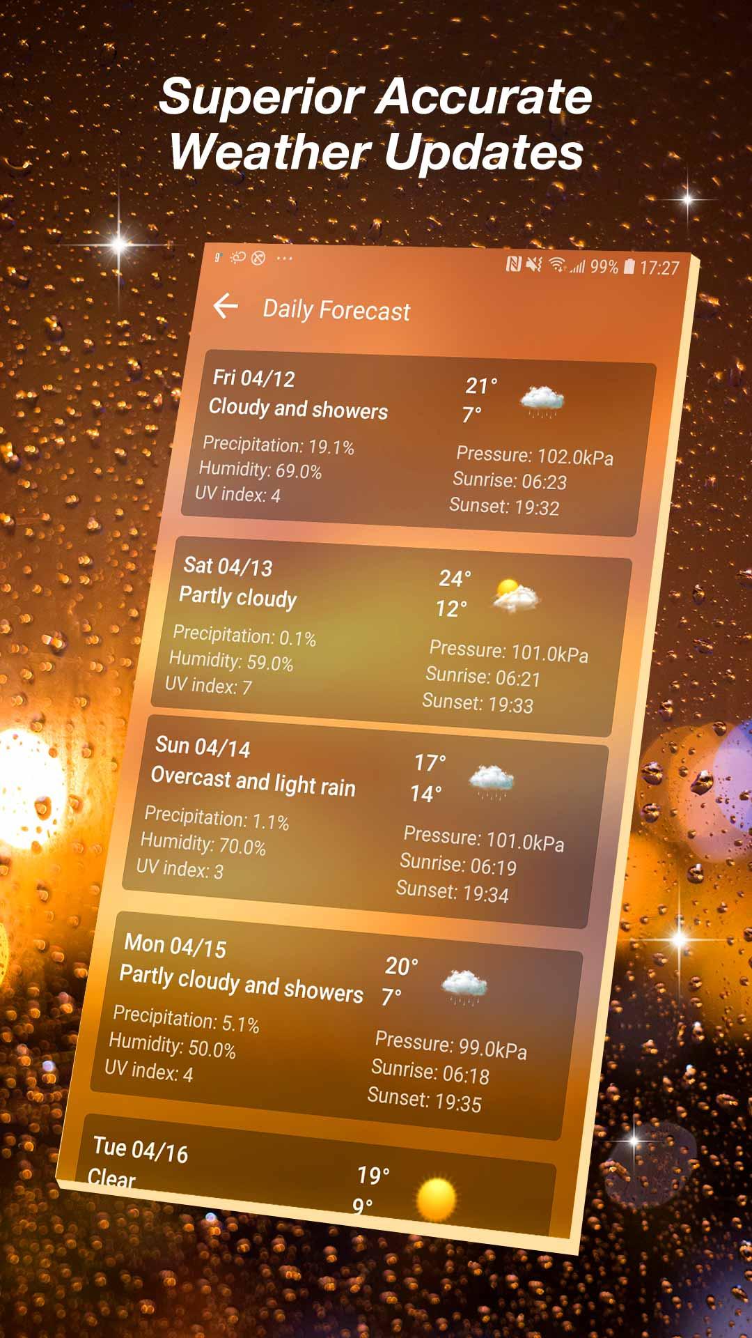 اسکرین شات 5 برنامه Live Weather Forecast App