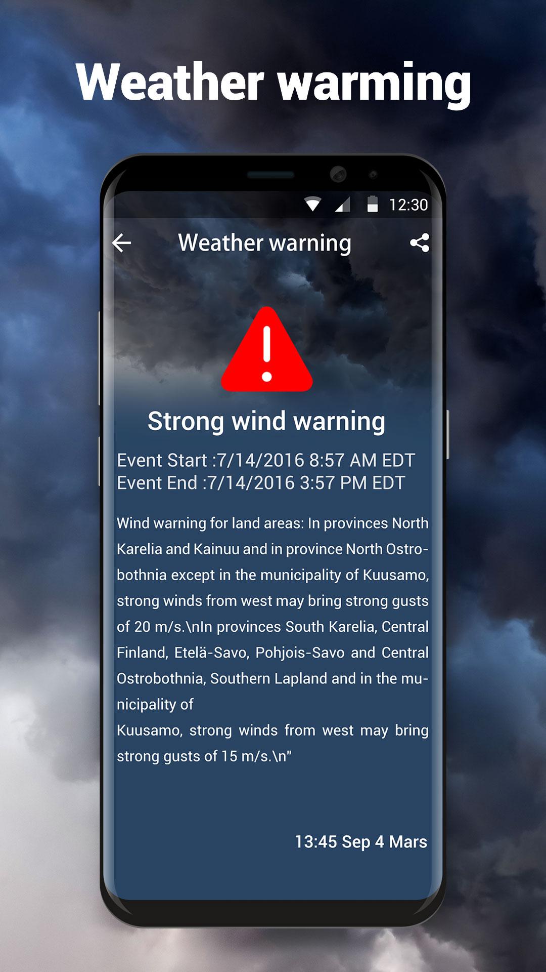 اسکرین شات 3 برنامه Local Weather Forecast
