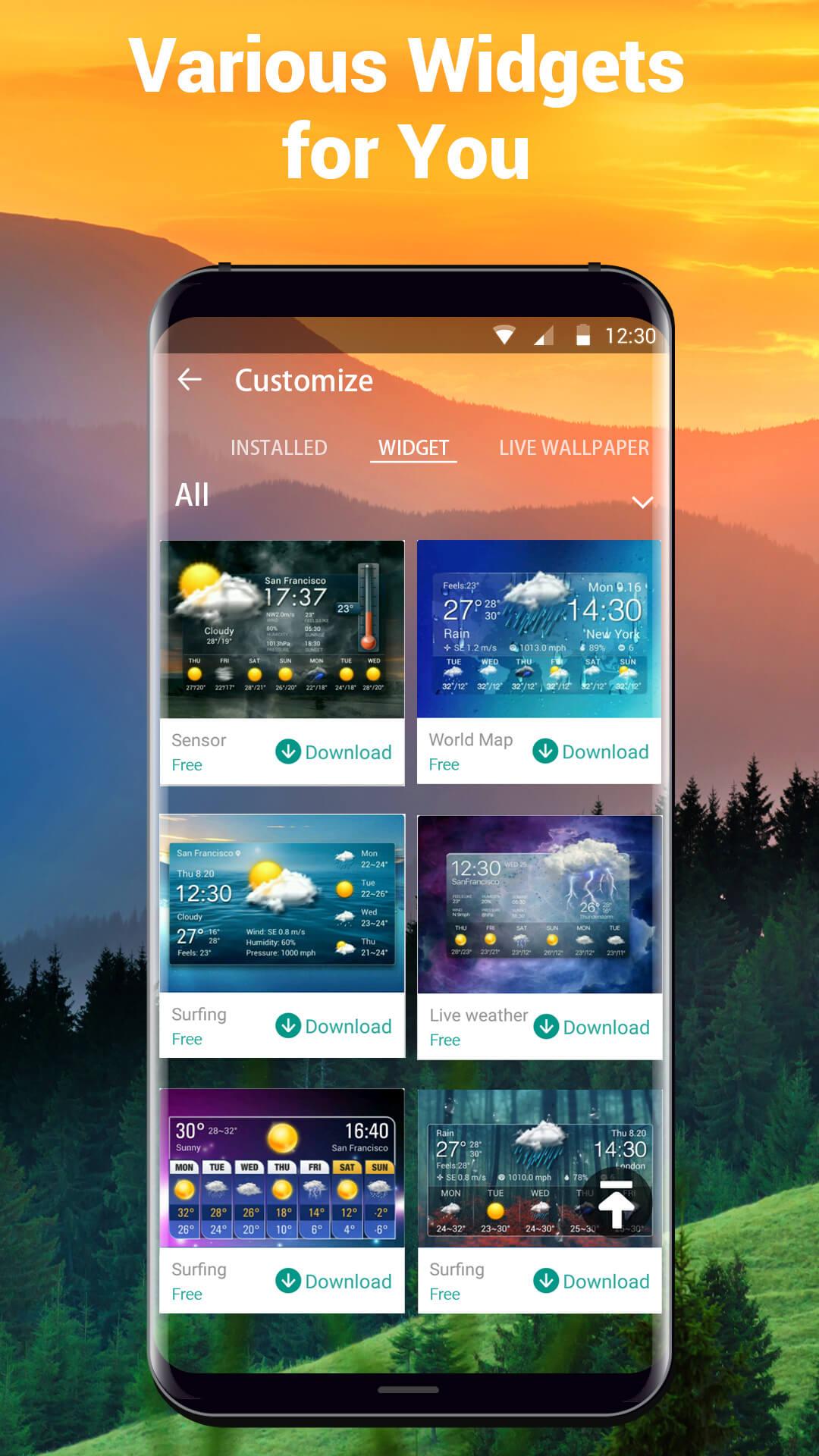اسکرین شات 5 برنامه Local Weather Widget&Forecast