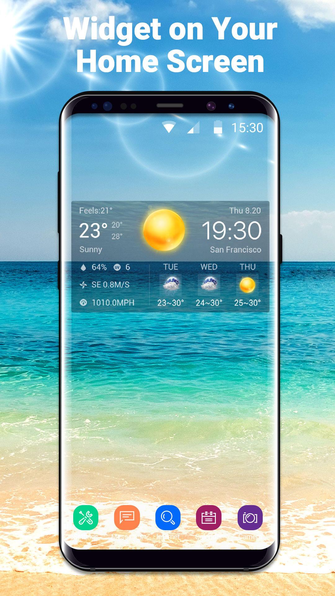 اسکرین شات 1 برنامه Local Weather Widget&Forecast