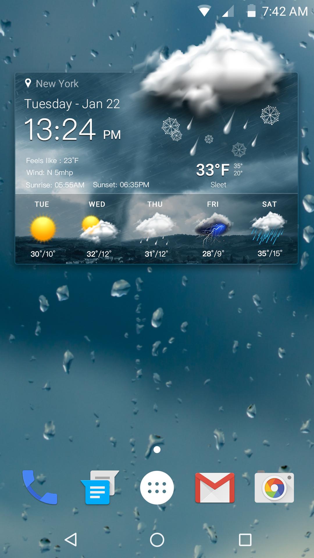 اسکرین شات 1 برنامه Live Weather&Local Weather