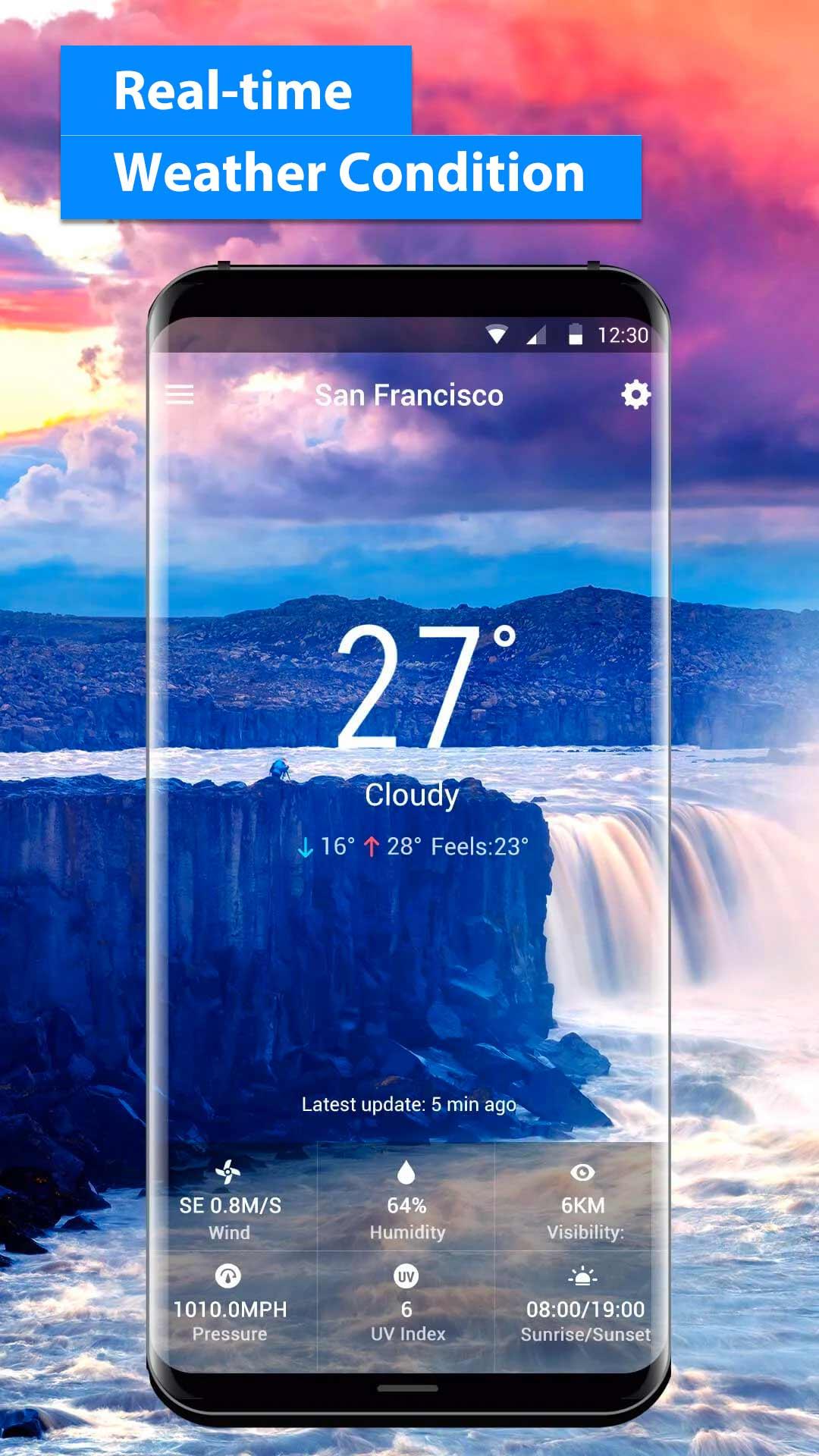 اسکرین شات 3 برنامه live weather widget accurate