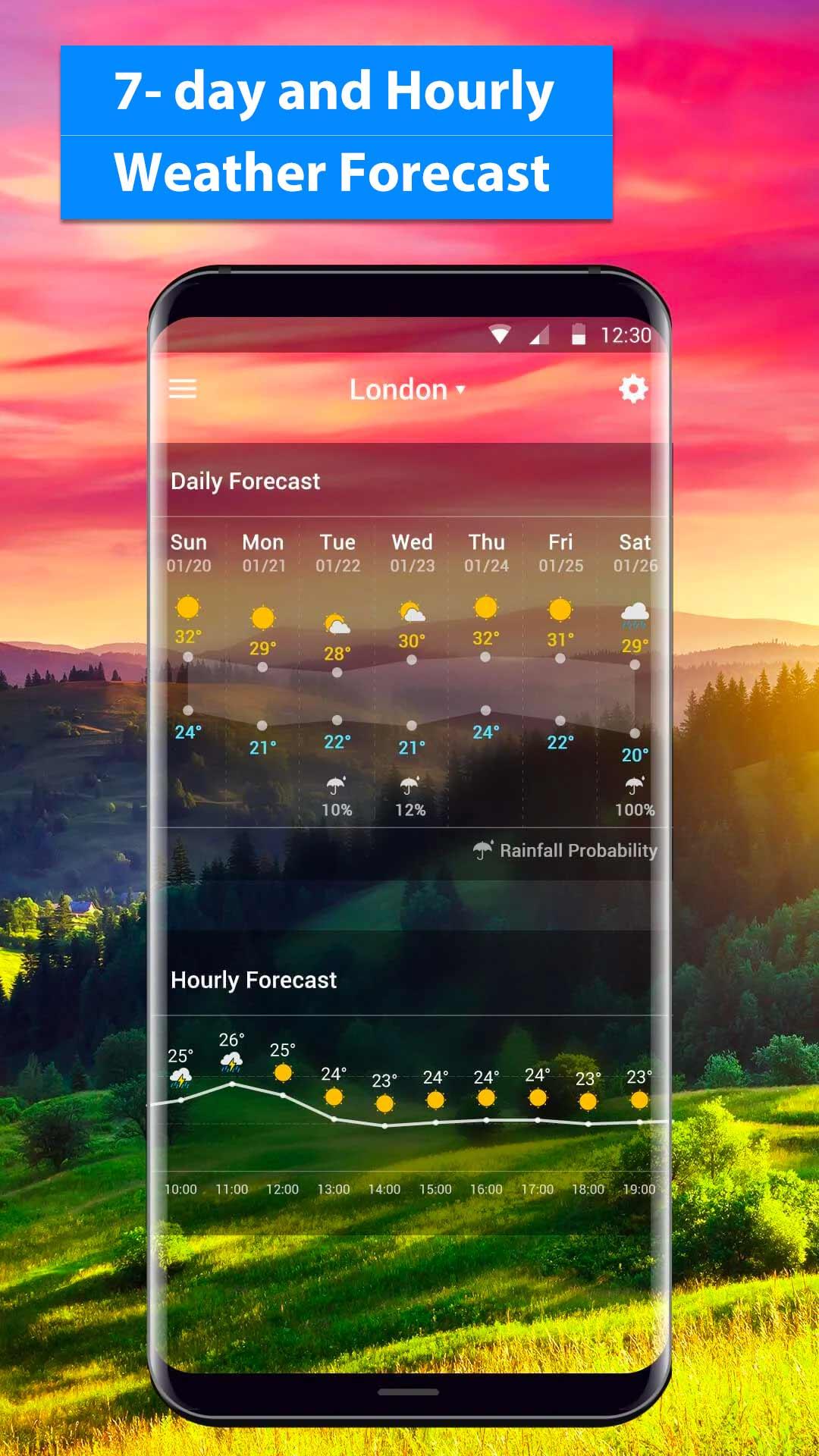 اسکرین شات 5 برنامه live weather widget accurate