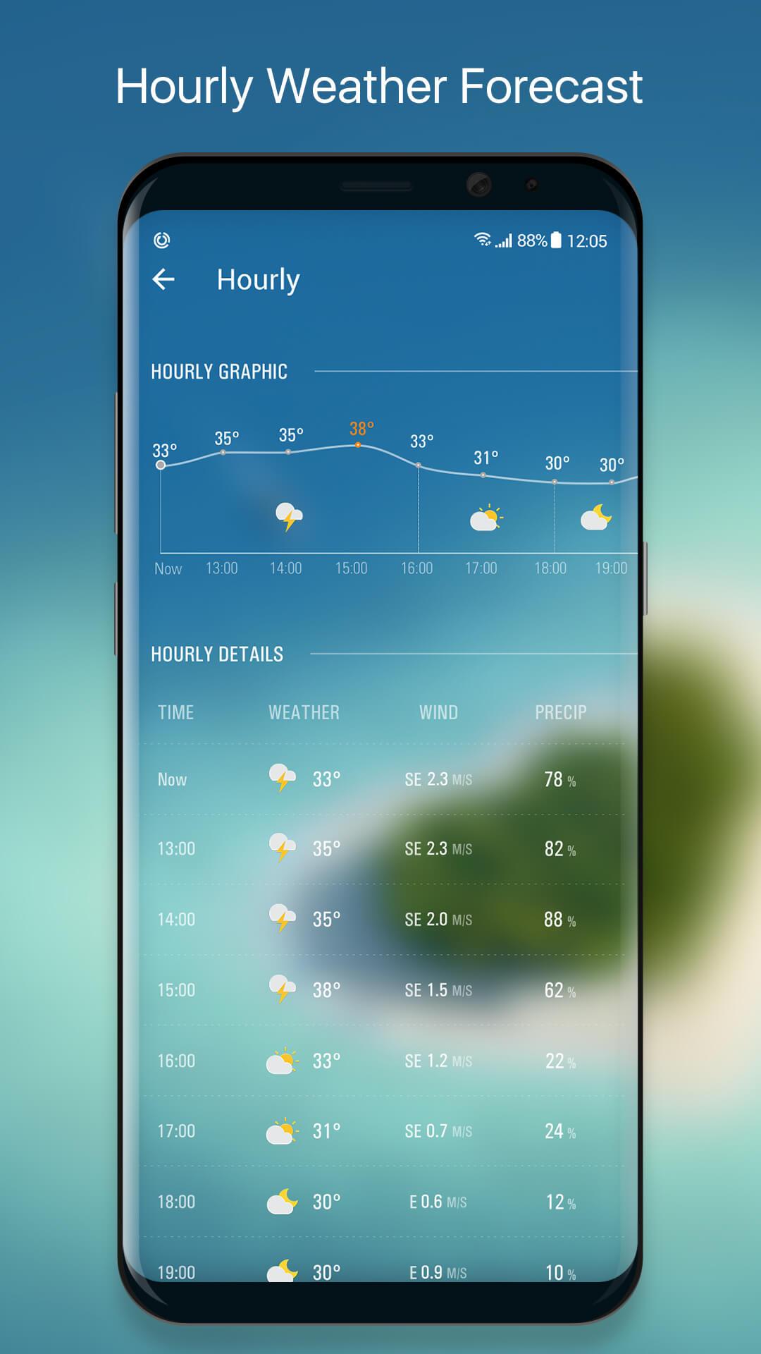 اسکرین شات 3 برنامه Live Local Weather Forecast