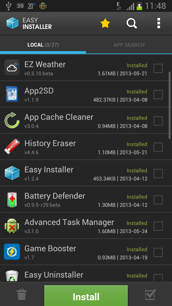 اسکرین شات 1 برنامه Easy Installer - Apps On SD