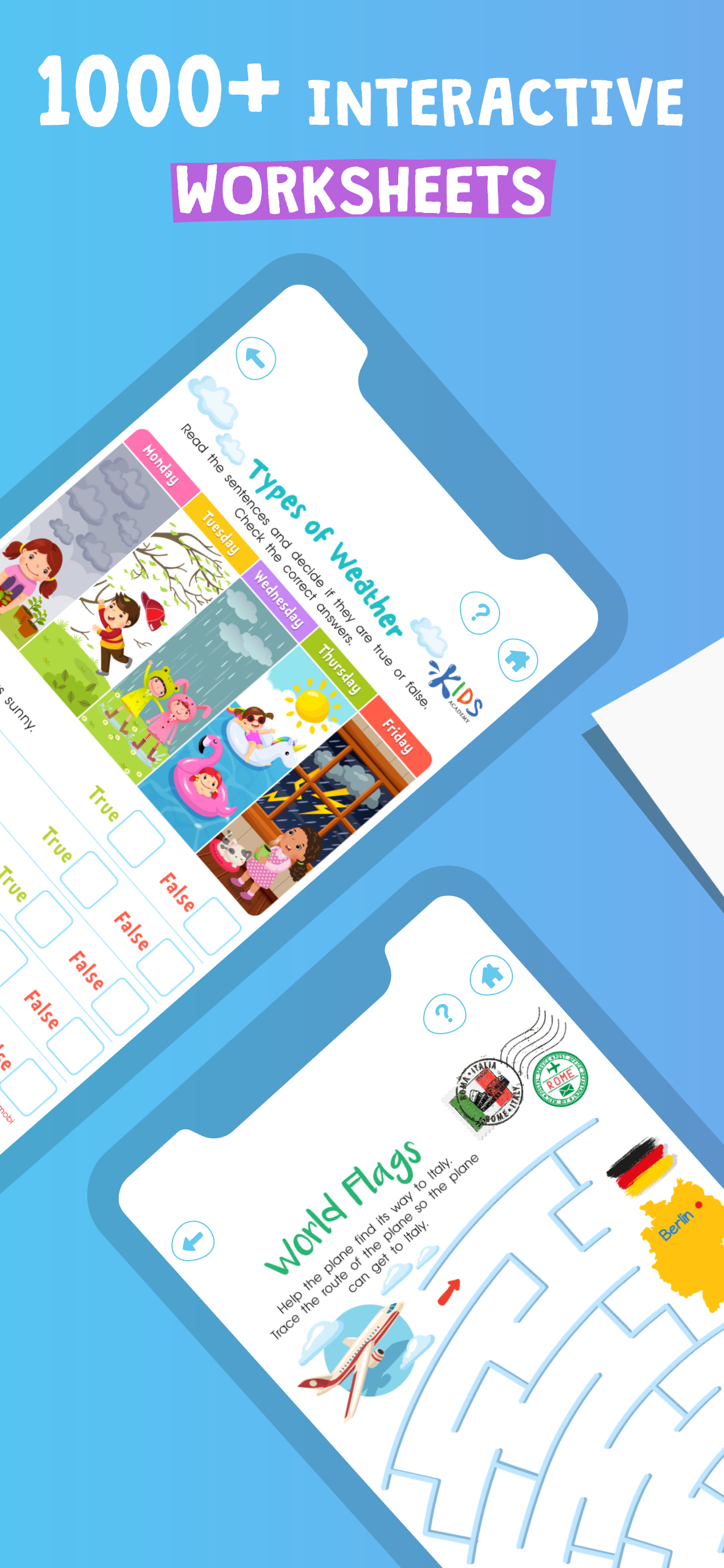 اسکرین شات 2 برنامه Learning worksheets for kids