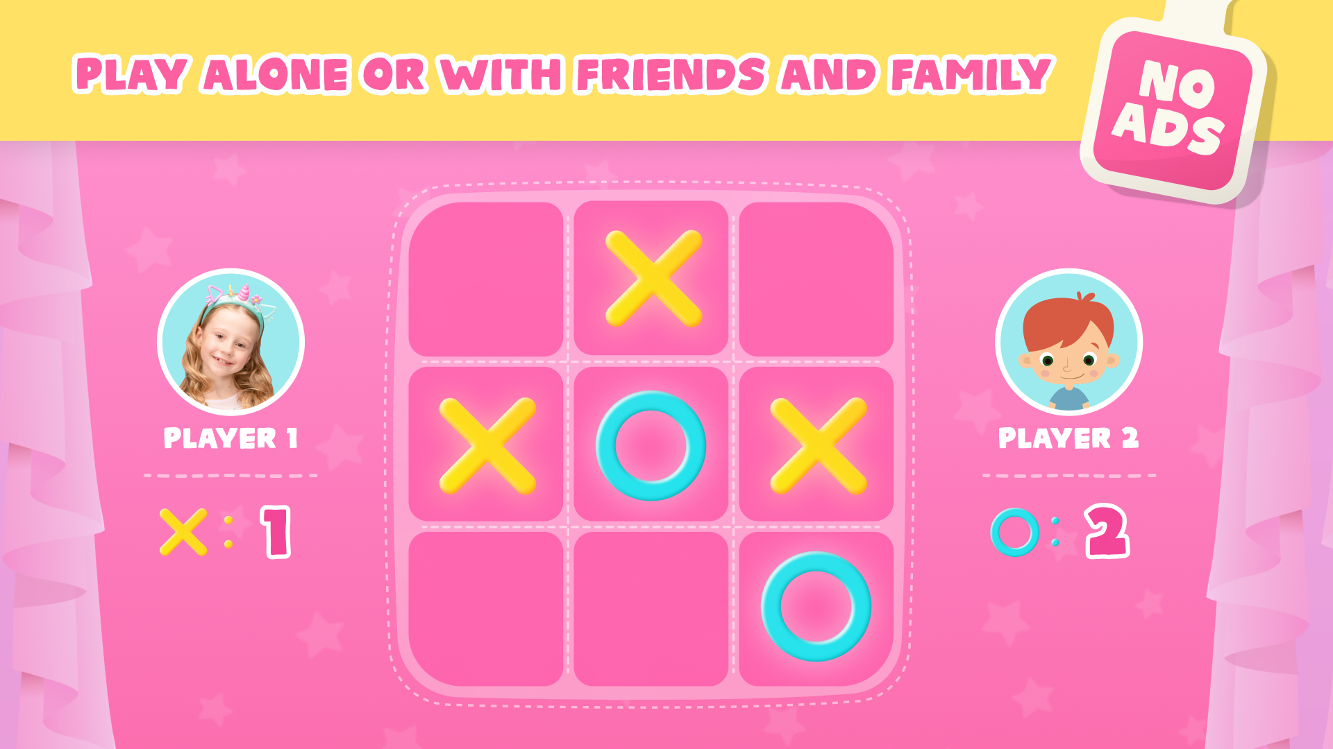 اسکرین شات 2 بازی Tic Tac Toe Game with Nastya