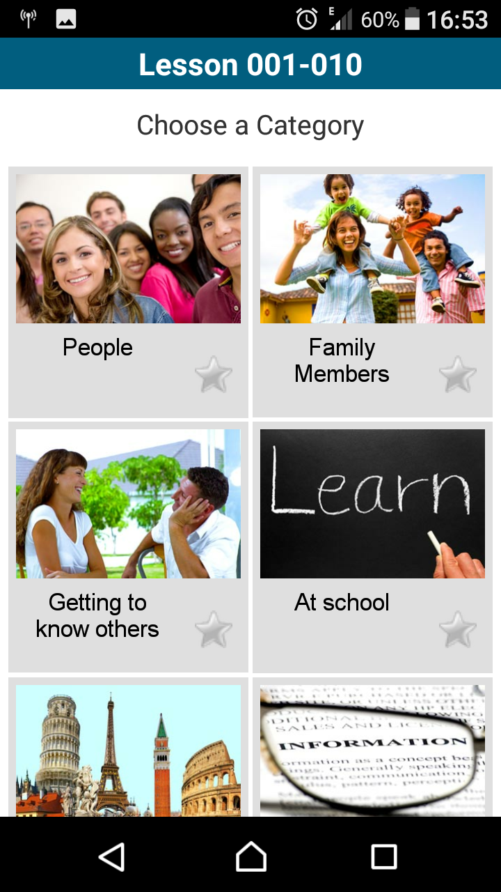 اسکرین شات 5 برنامه STEPS in 50 languages