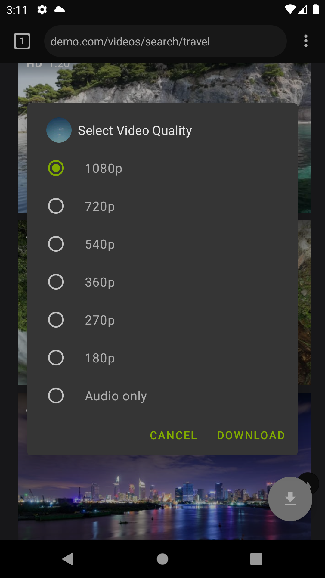 اسکرین شات 2 برنامه All Video Downloader