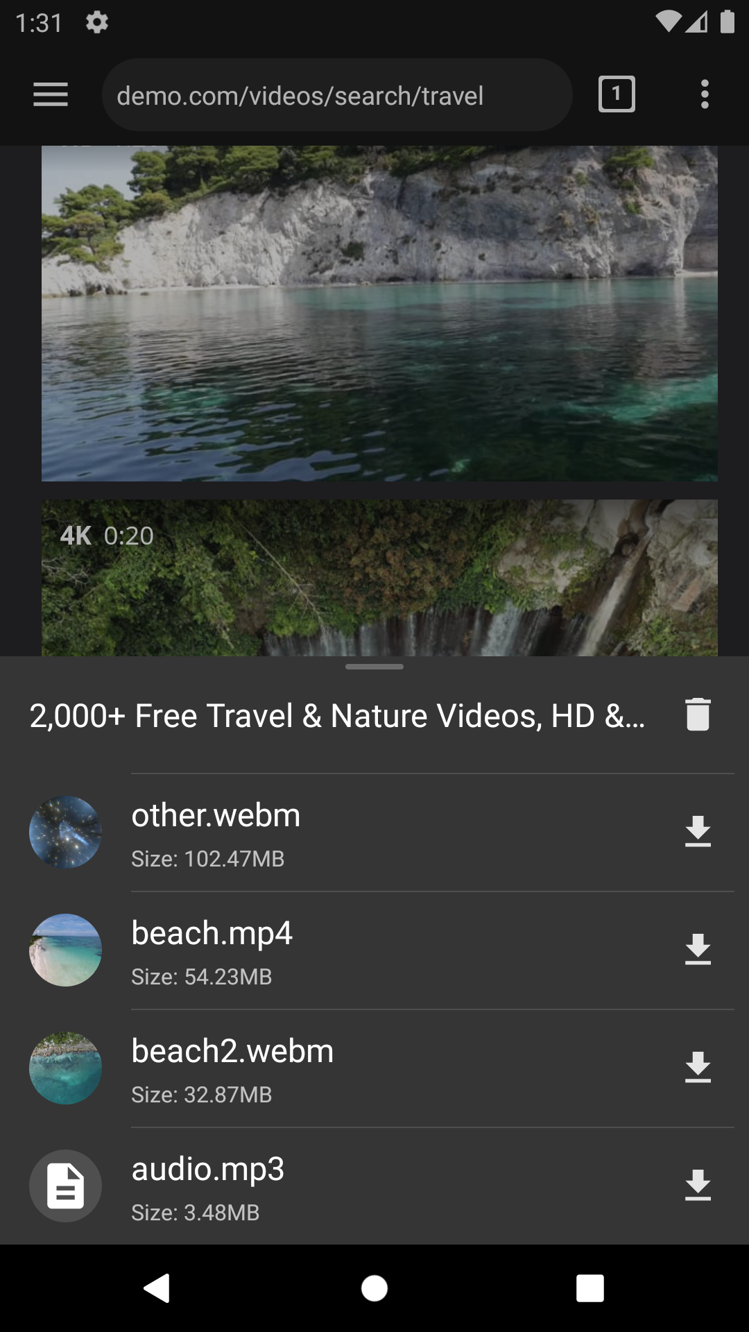اسکرین شات 2 برنامه Video Downloader
