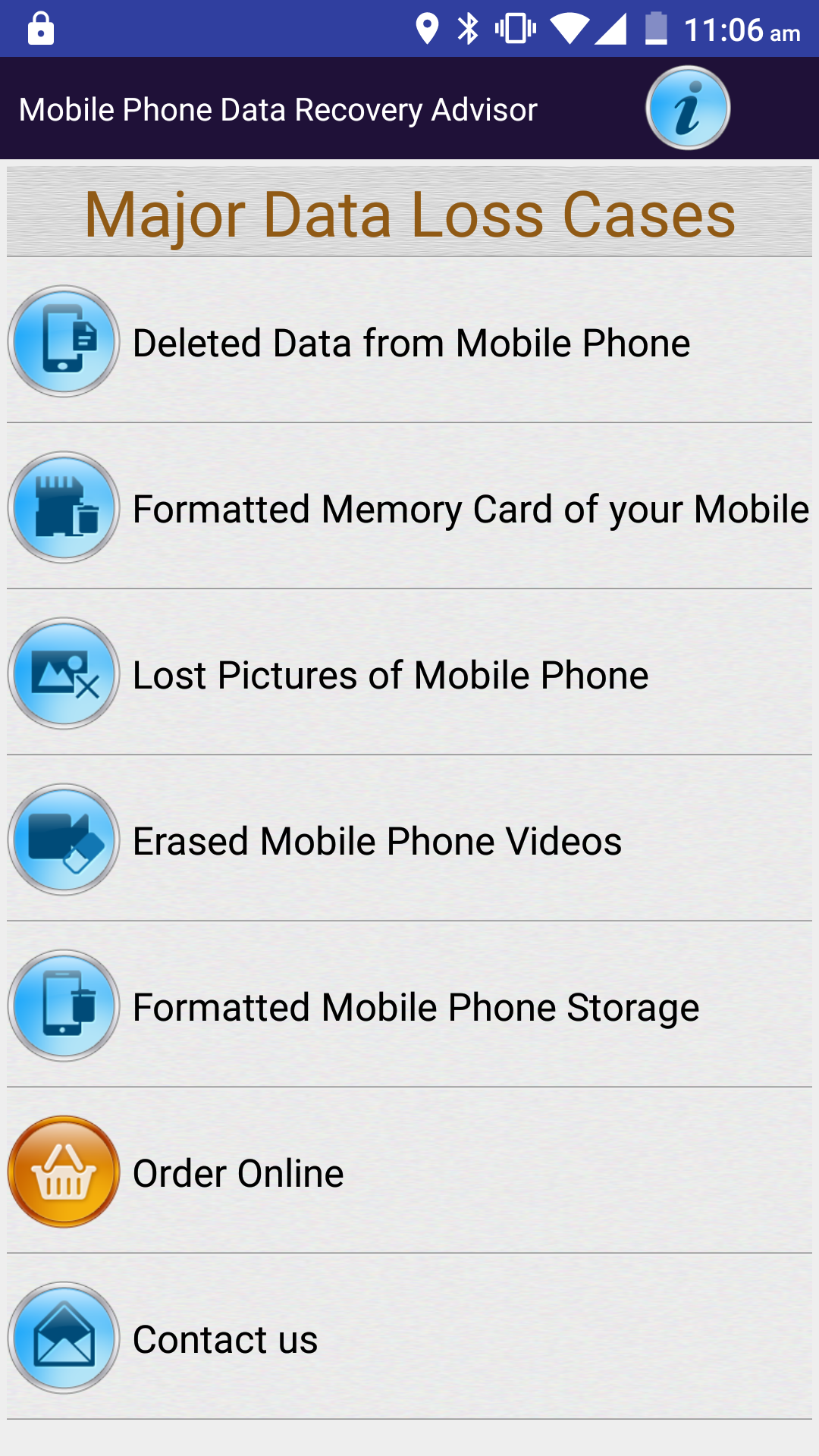 اسکرین شات 1 برنامه Mobile Phone Recovery Help