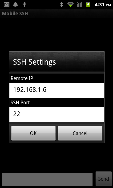 اسکرین شات 3 برنامه Mobile SSH (Secure Shell)