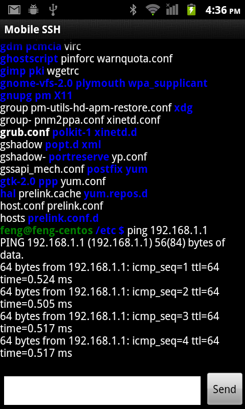 اسکرین شات 6 برنامه Mobile SSH (Secure Shell)