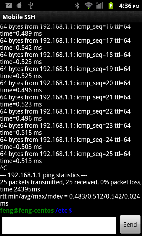 اسکرین شات 7 برنامه Mobile SSH (Secure Shell)