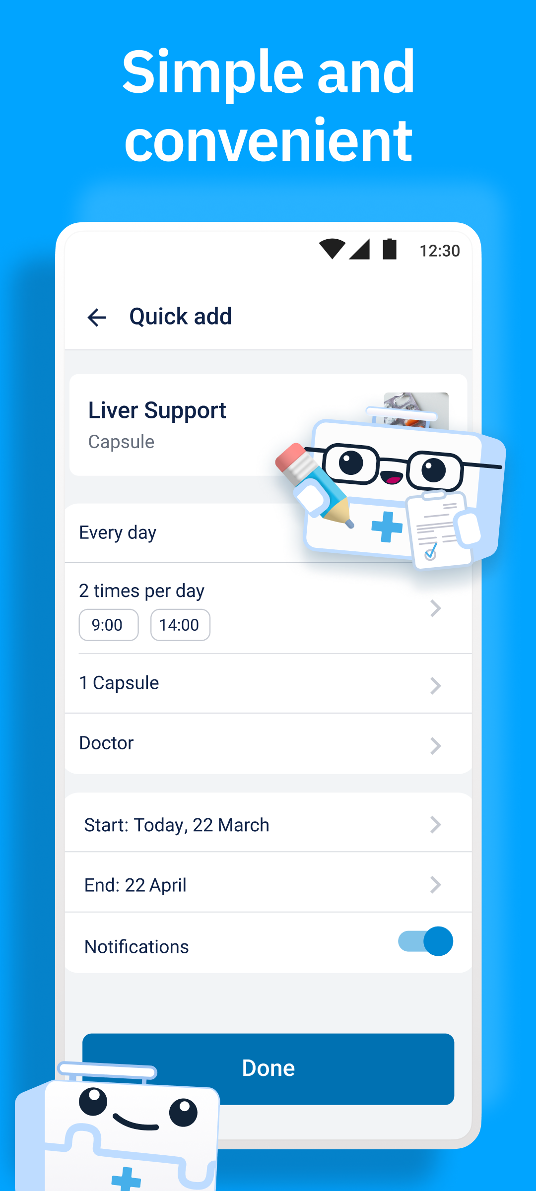 اسکرین شات 3 برنامه Pills Time Med Reminder