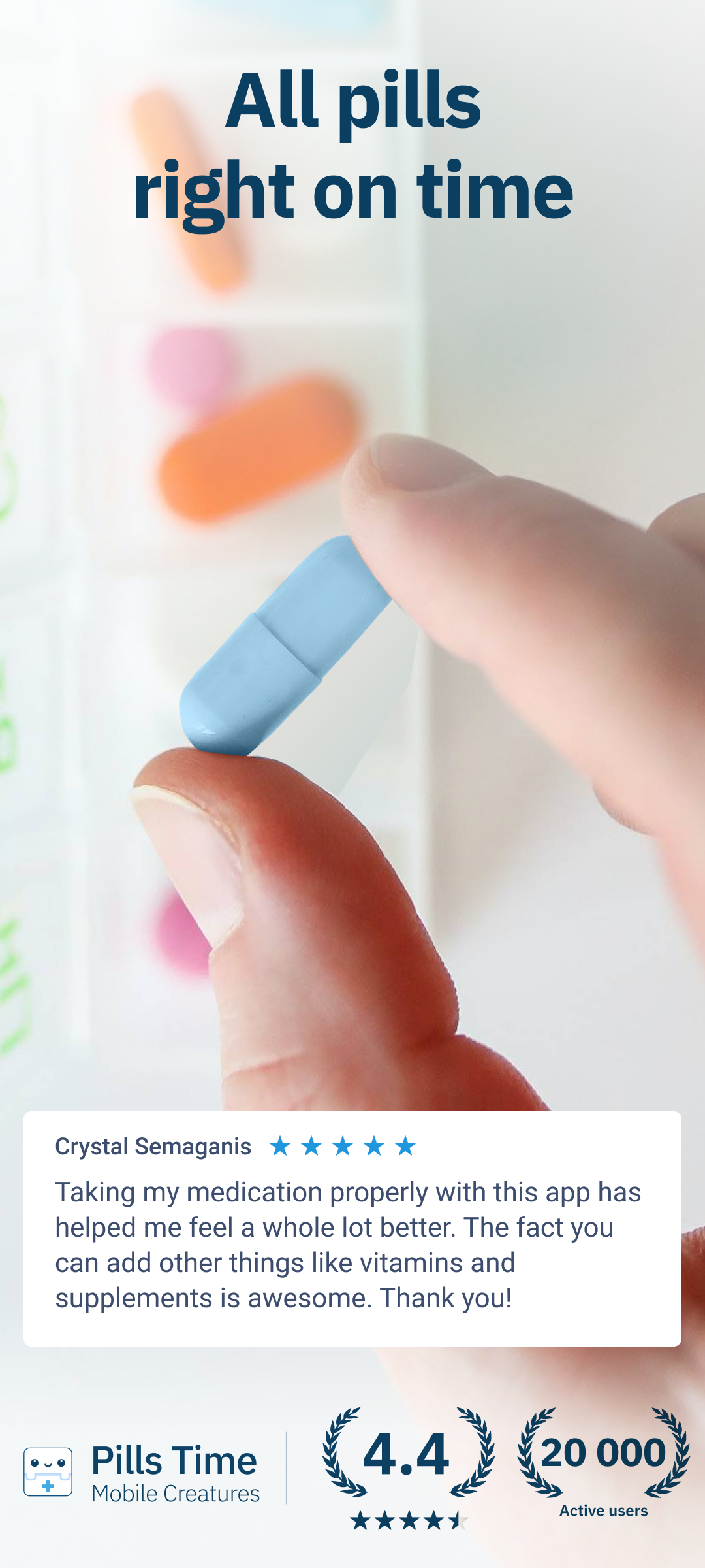 اسکرین شات 1 برنامه Pills Time Med Reminder