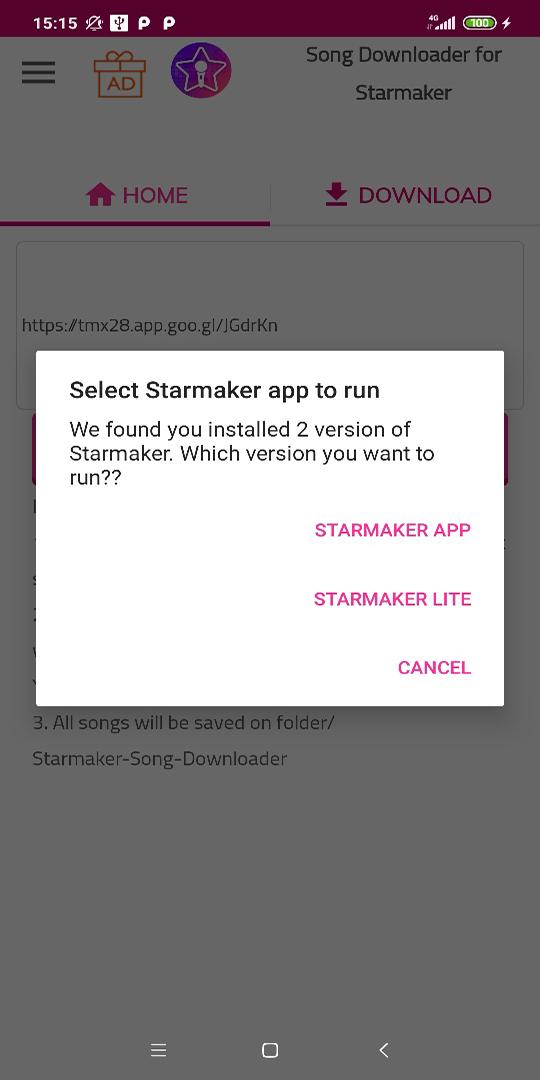 اسکرین شات 1 برنامه Download song for Starmaker