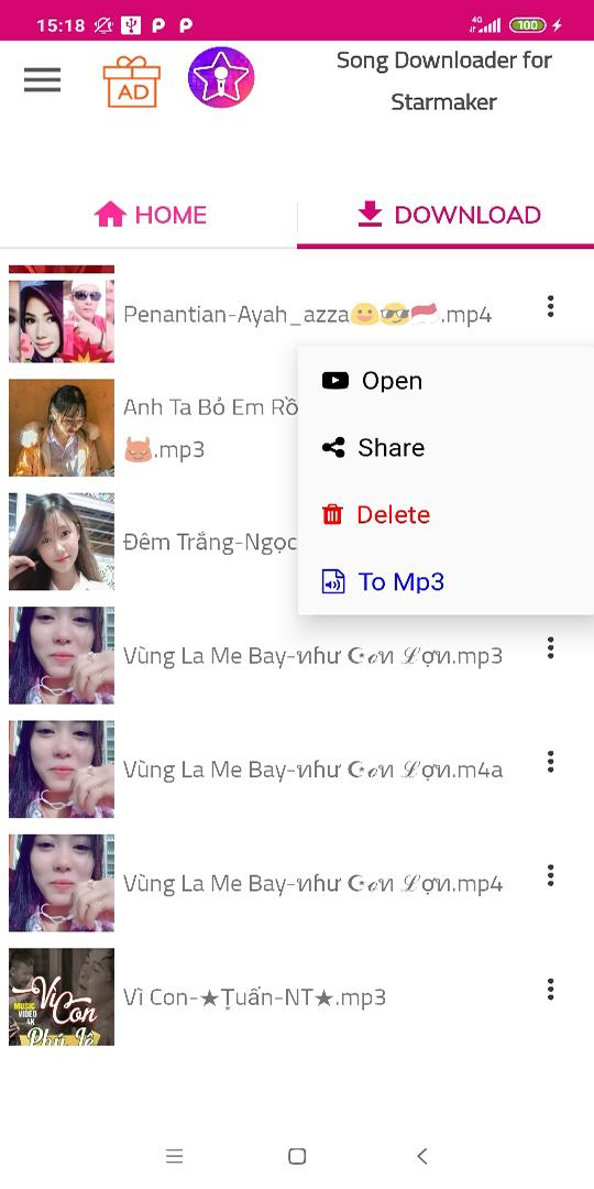 اسکرین شات 4 برنامه Download song for Starmaker