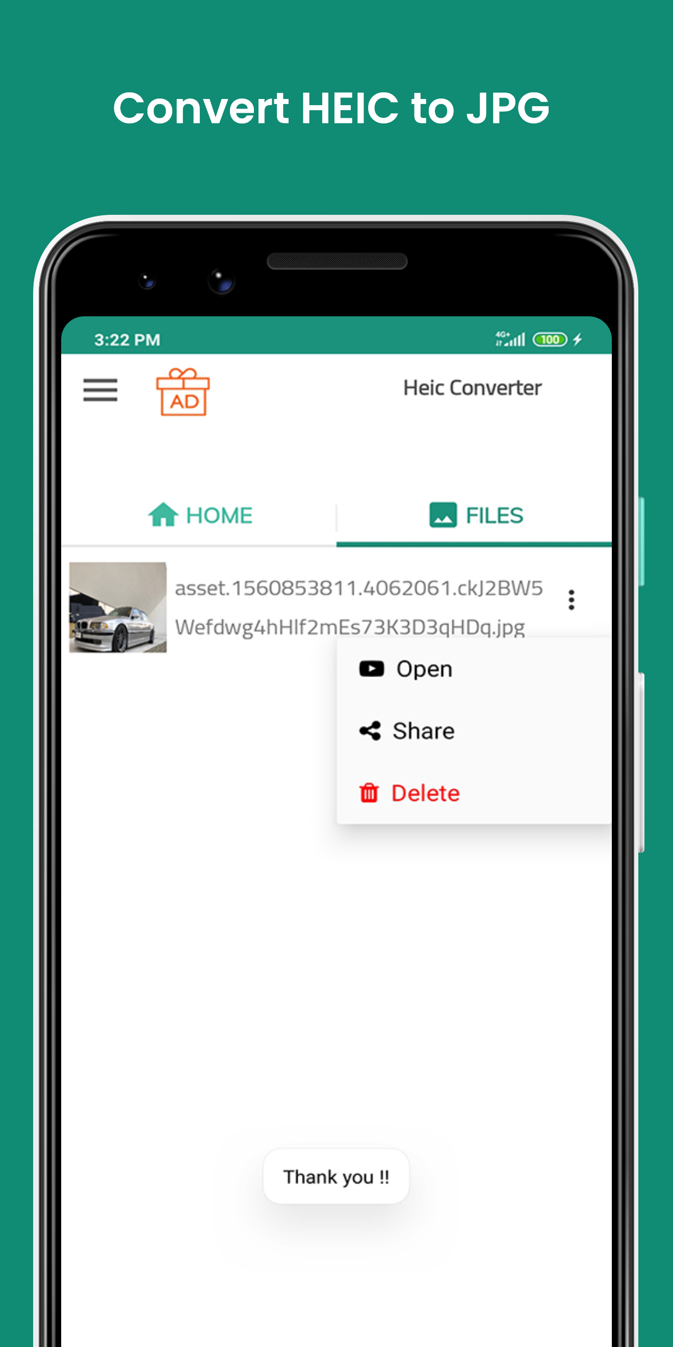 اسکرین شات 4 برنامه HEIC to JPG Converter