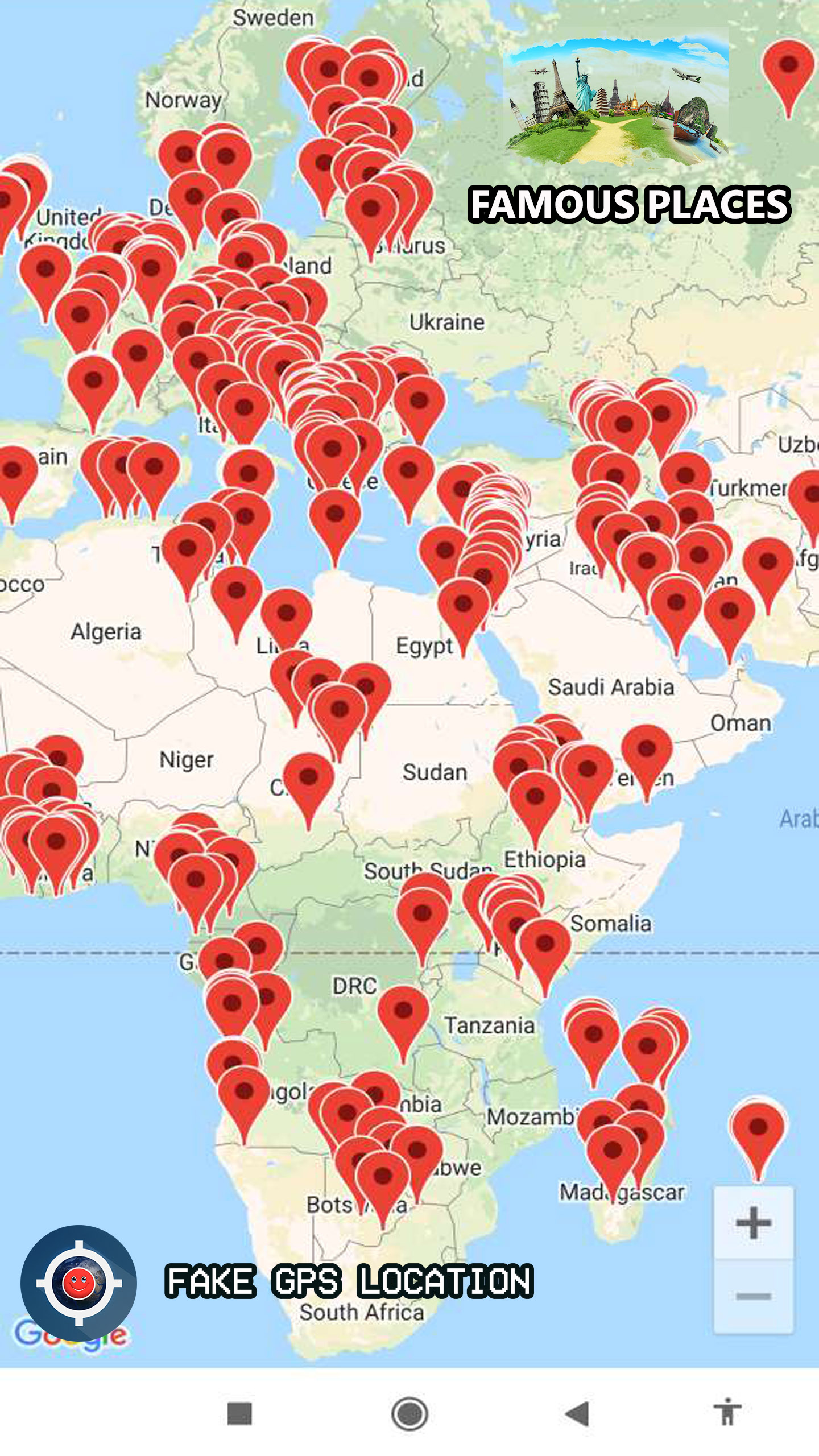 اسکرین شات 3 برنامه Fake GPS location App