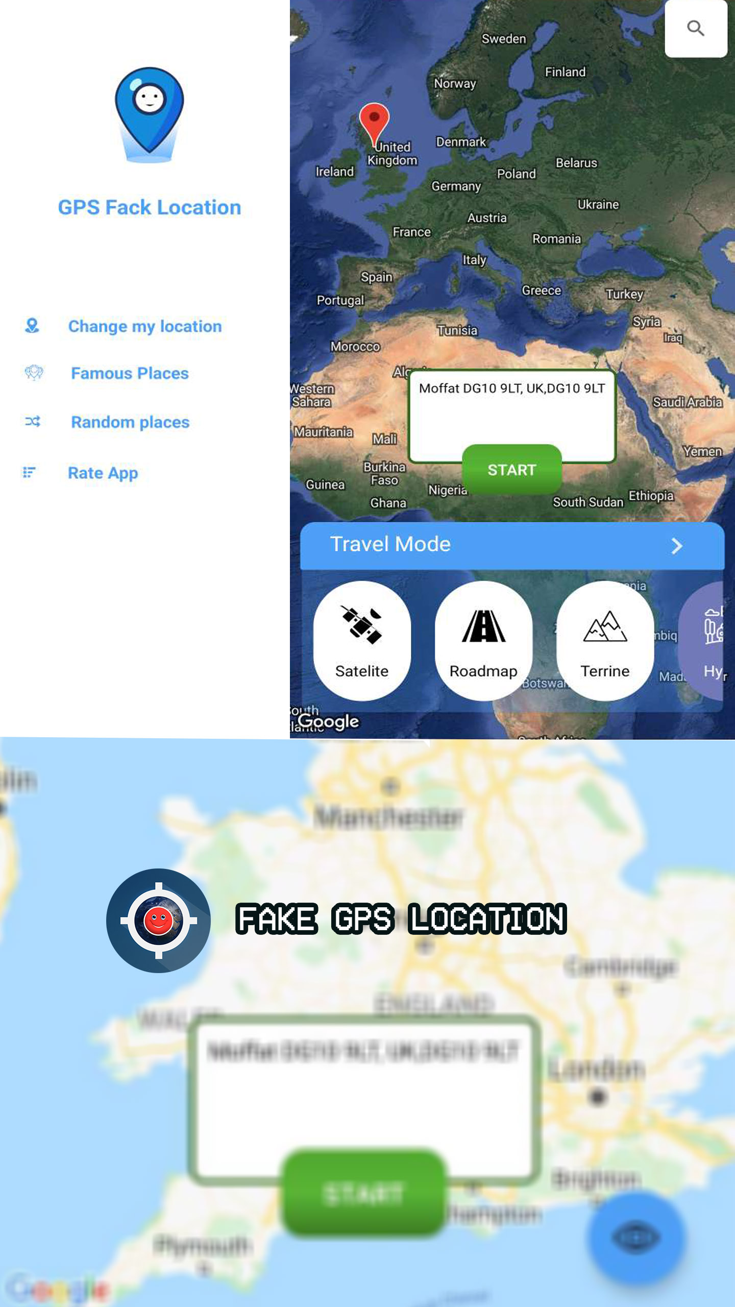 اسکرین شات 4 برنامه Fake GPS location App