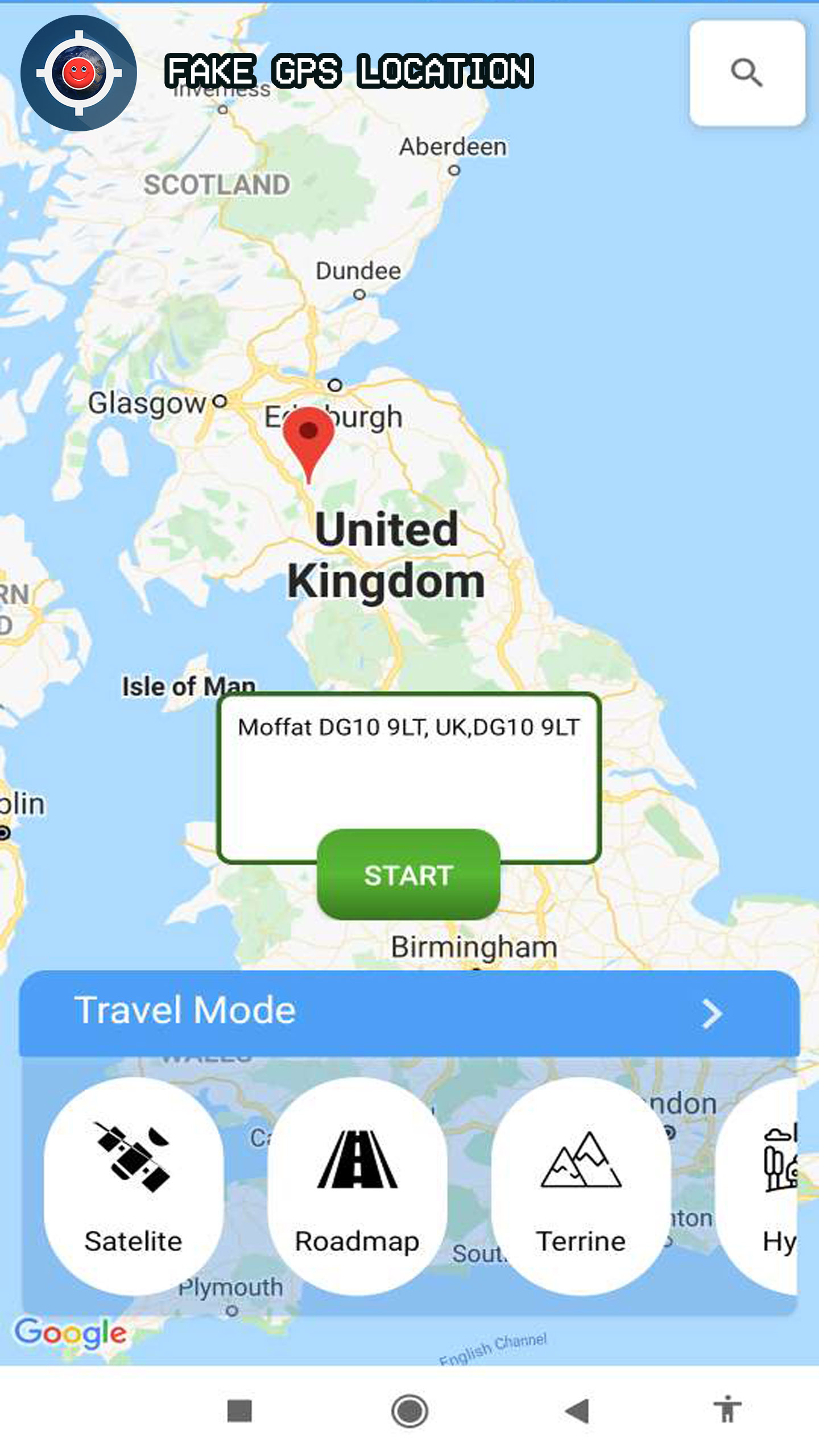 اسکرین شات 2 برنامه Fake GPS location App