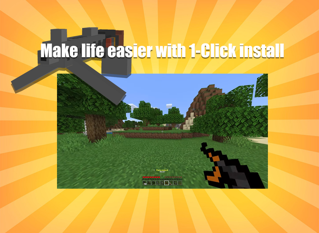 اسکرین شات 4 برنامه Guns Mod for Minecraft
