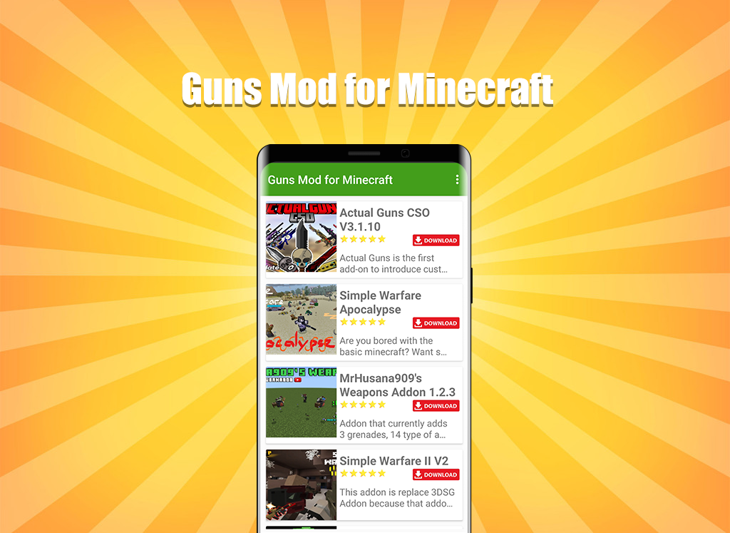 اسکرین شات 1 برنامه Guns Mod for Minecraft