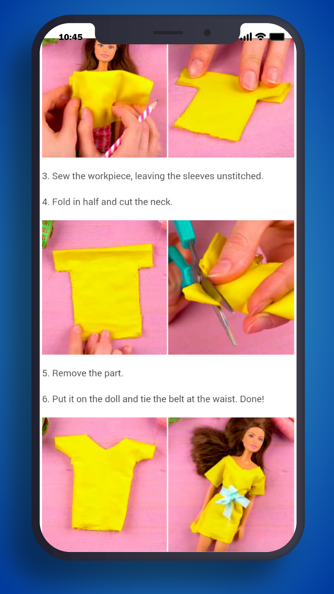 اسکرین شات 2 برنامه How to make dolls clothes .