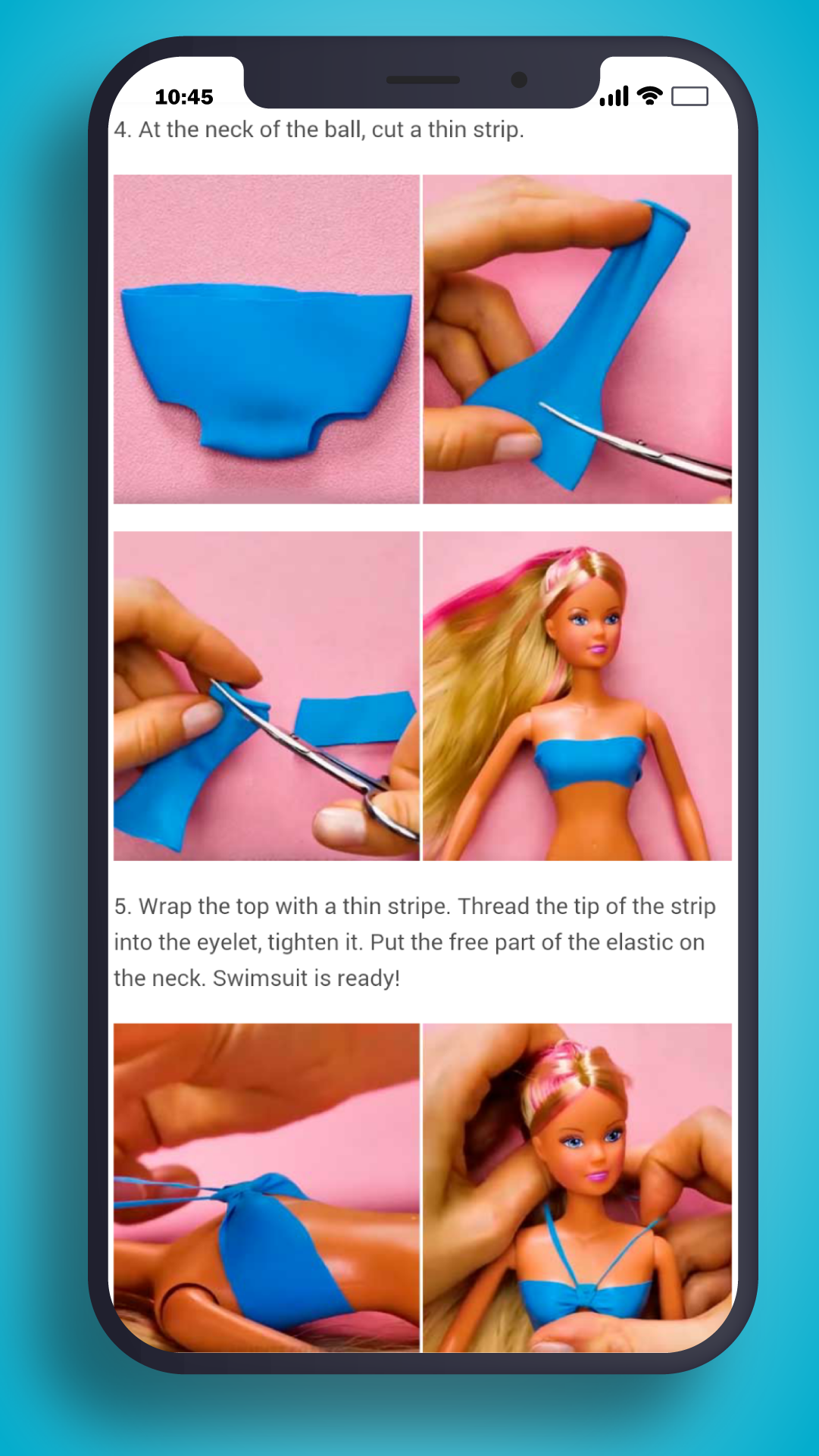 اسکرین شات 3 برنامه How to make dolls clothes .
