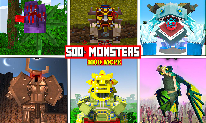 اسکرین شات 3 برنامه 500 Mobs Mods for Minecraft PE