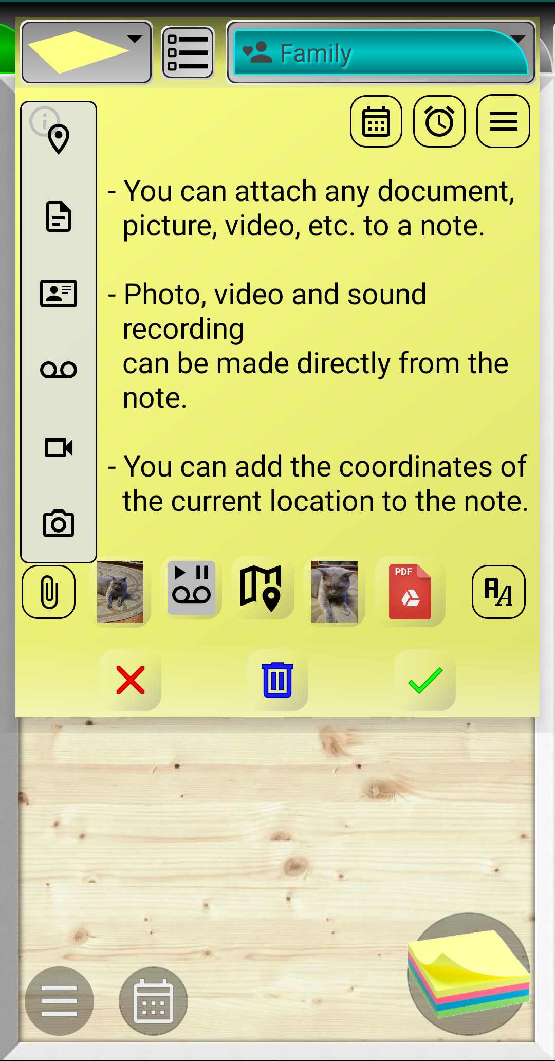 اسکرین شات 2 برنامه MultiNotes - Reminder Notes