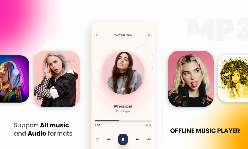 اسکرین شات 3 برنامه Offline Music Player Galaxy