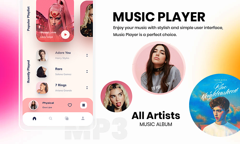 اسکرین شات 2 برنامه Offline Music Player Galaxy