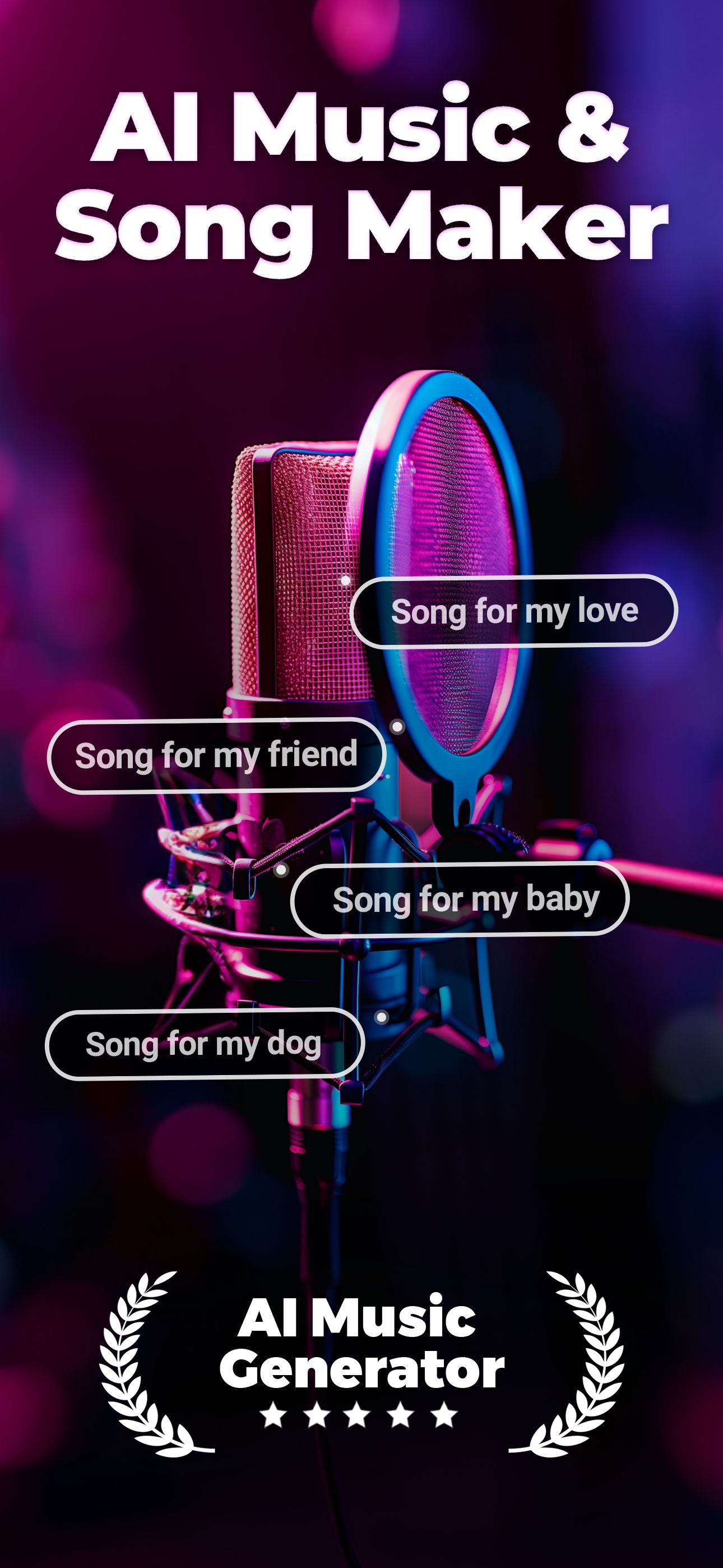 اسکرین شات 1 برنامه AI Song Generator, Cover Music