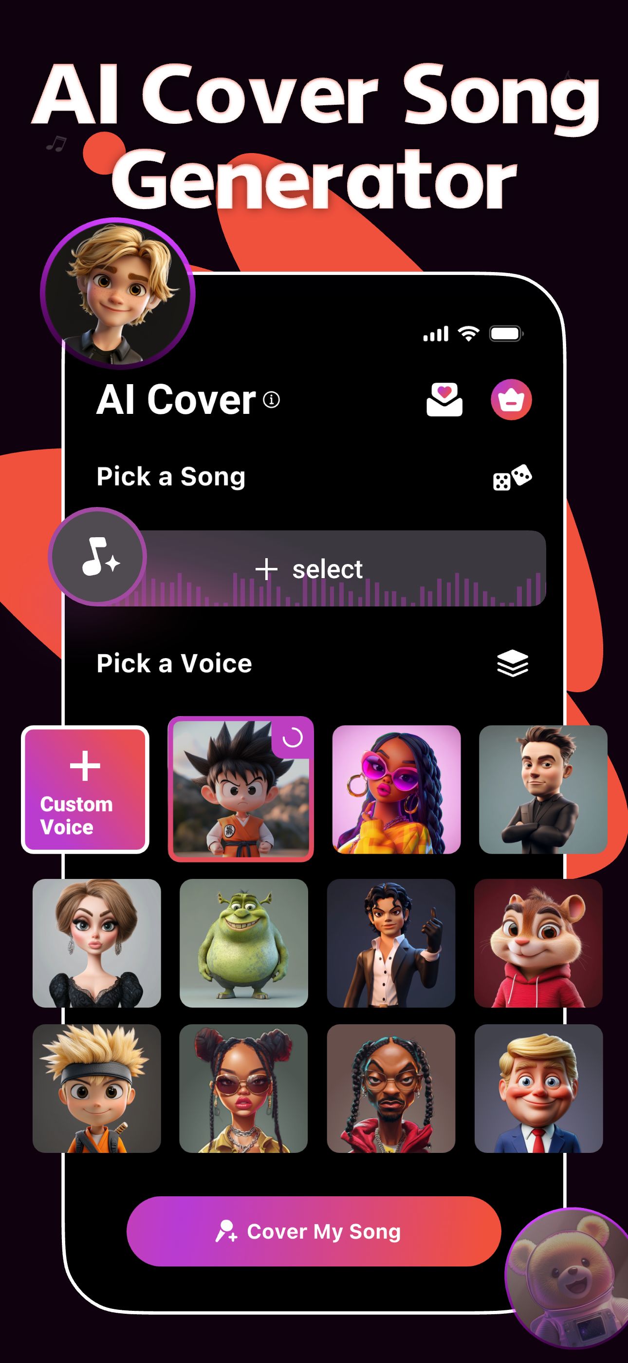 اسکرین شات 3 برنامه AI Song Generator, Cover Music