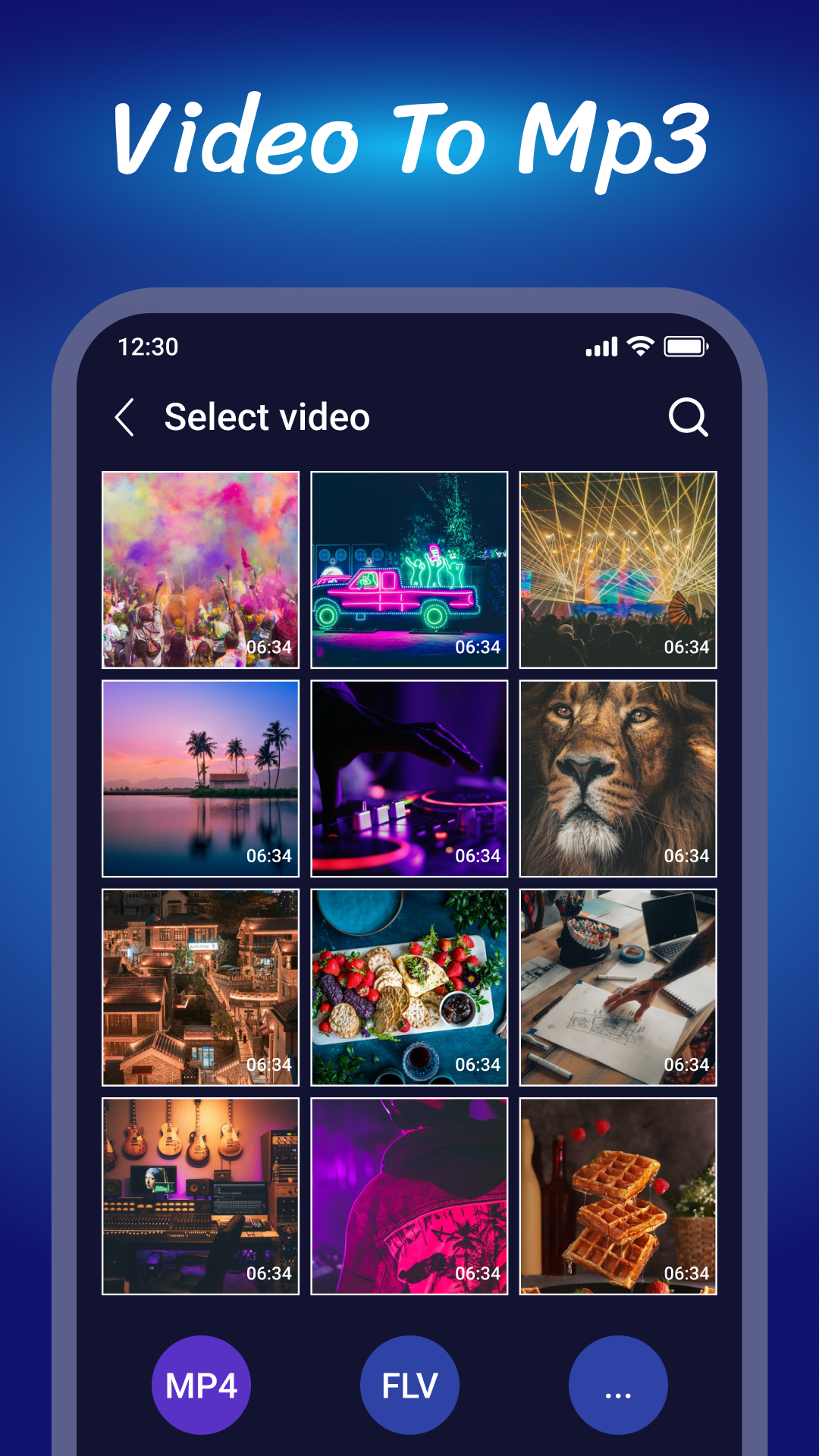 اسکرین شات 1 برنامه Video To Audio & Mp3 Cutter