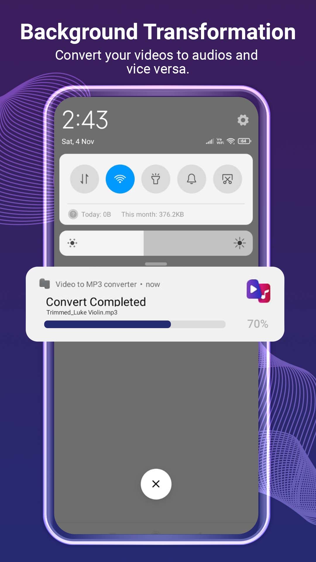 اسکرین شات 7 برنامه Video to Mp3 Converter