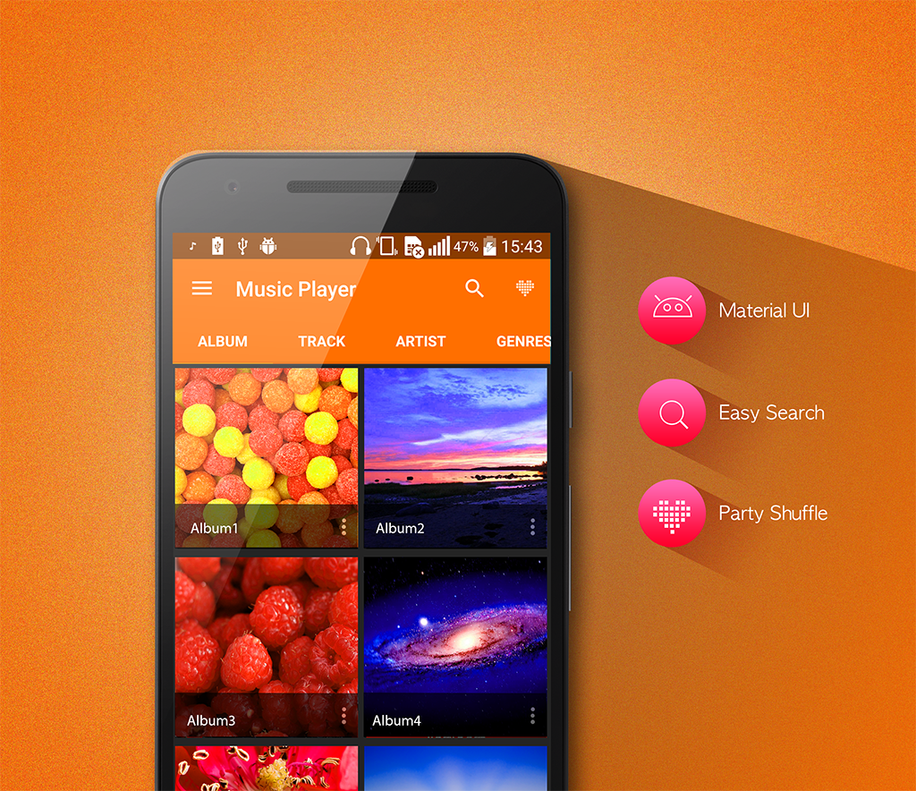 اسکرین شات برنامه MP3 Player 2