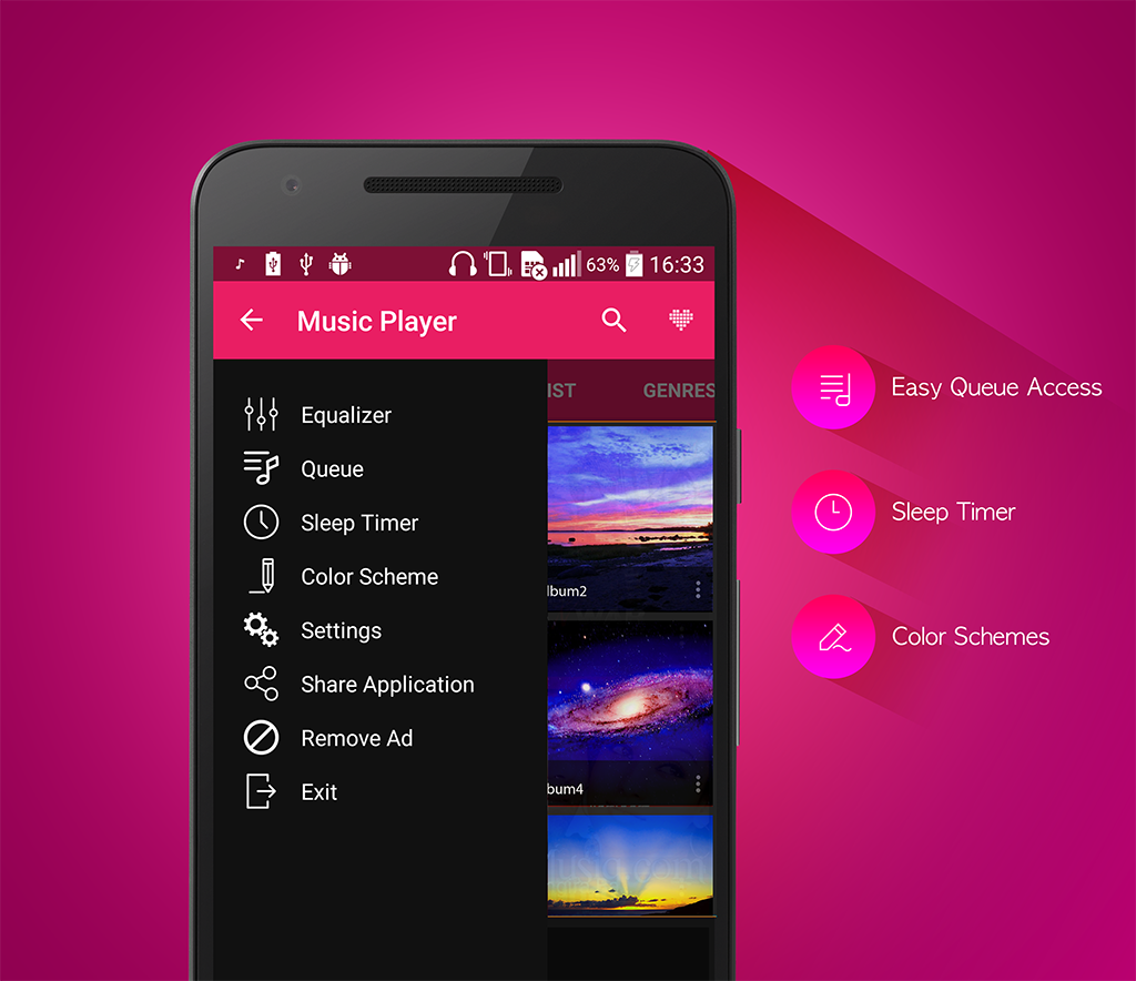 اسکرین شات 3 برنامه MP3 Player