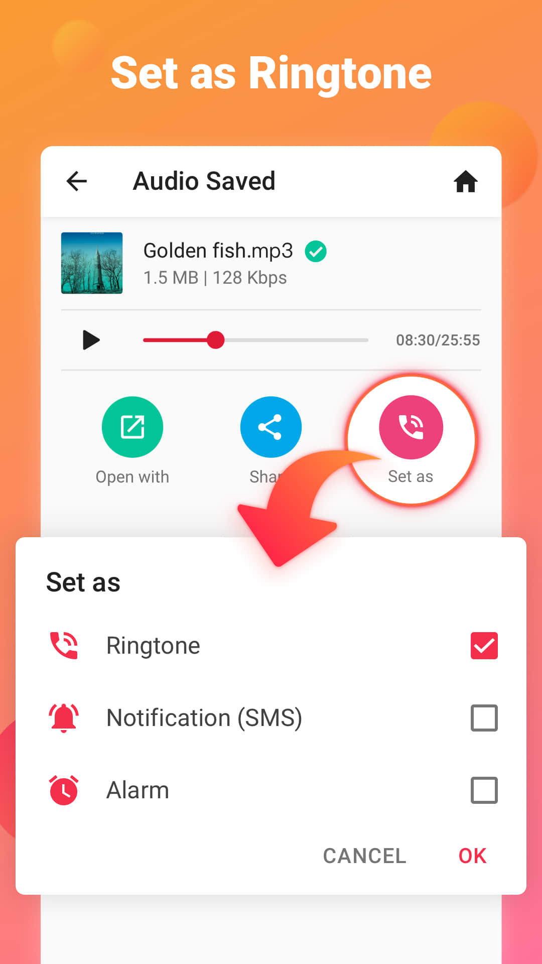اسکرین شات 8 برنامه Video to Audio - MP3 Cutter