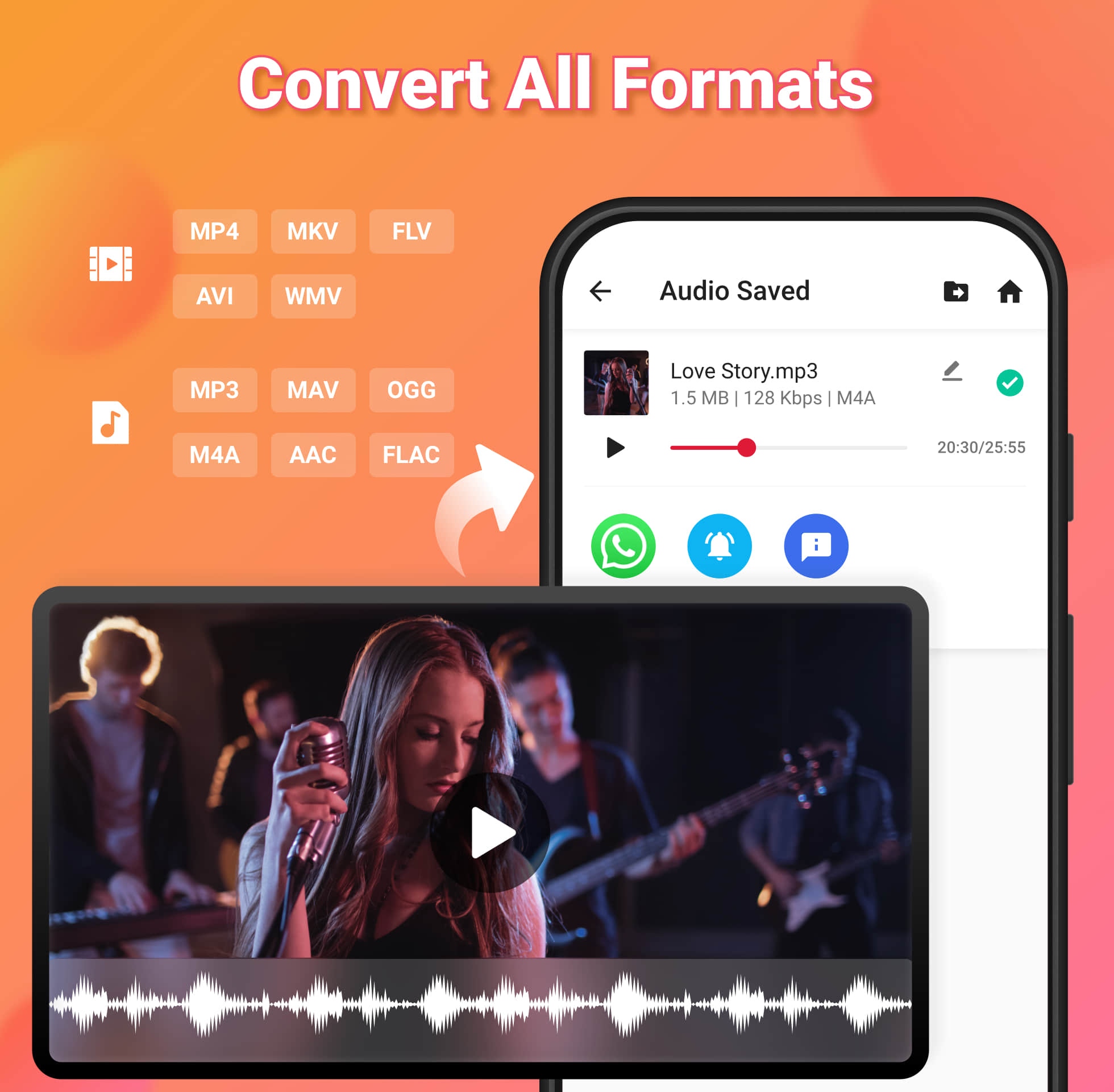 اسکرین شات 1 برنامه Video to MP3 - Video to Audio